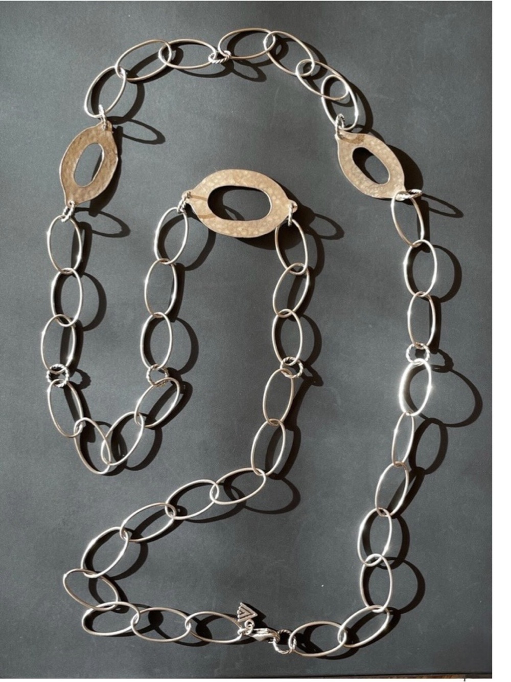 Silpada Sterling Silver Long Link Necklace - Retired N1506